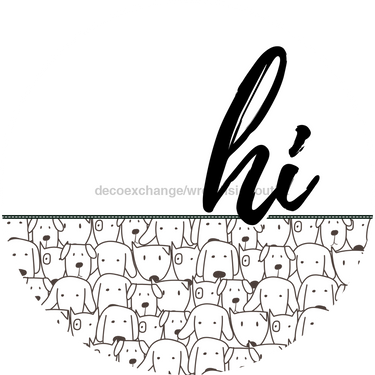 Dog Door Hanger Dco-01598-Dh 18’ Round Wood